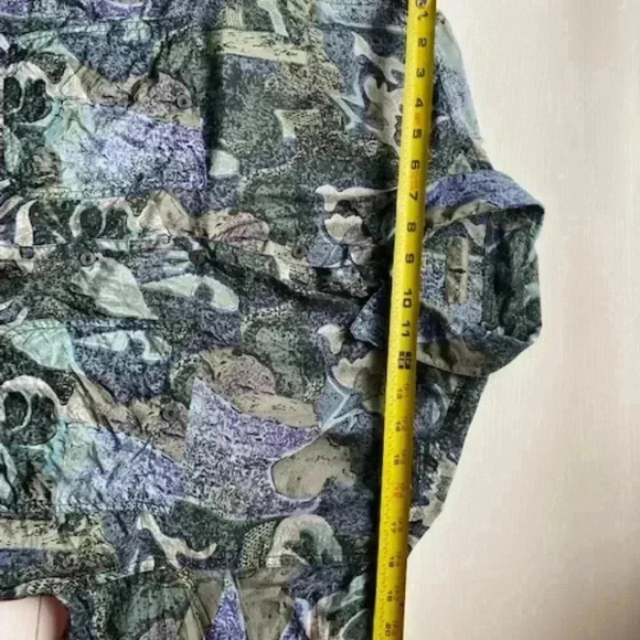 Vintage Robert Stock Abstract Pattern Silk Button Up Shirt Size M - Picture 10 of 13
